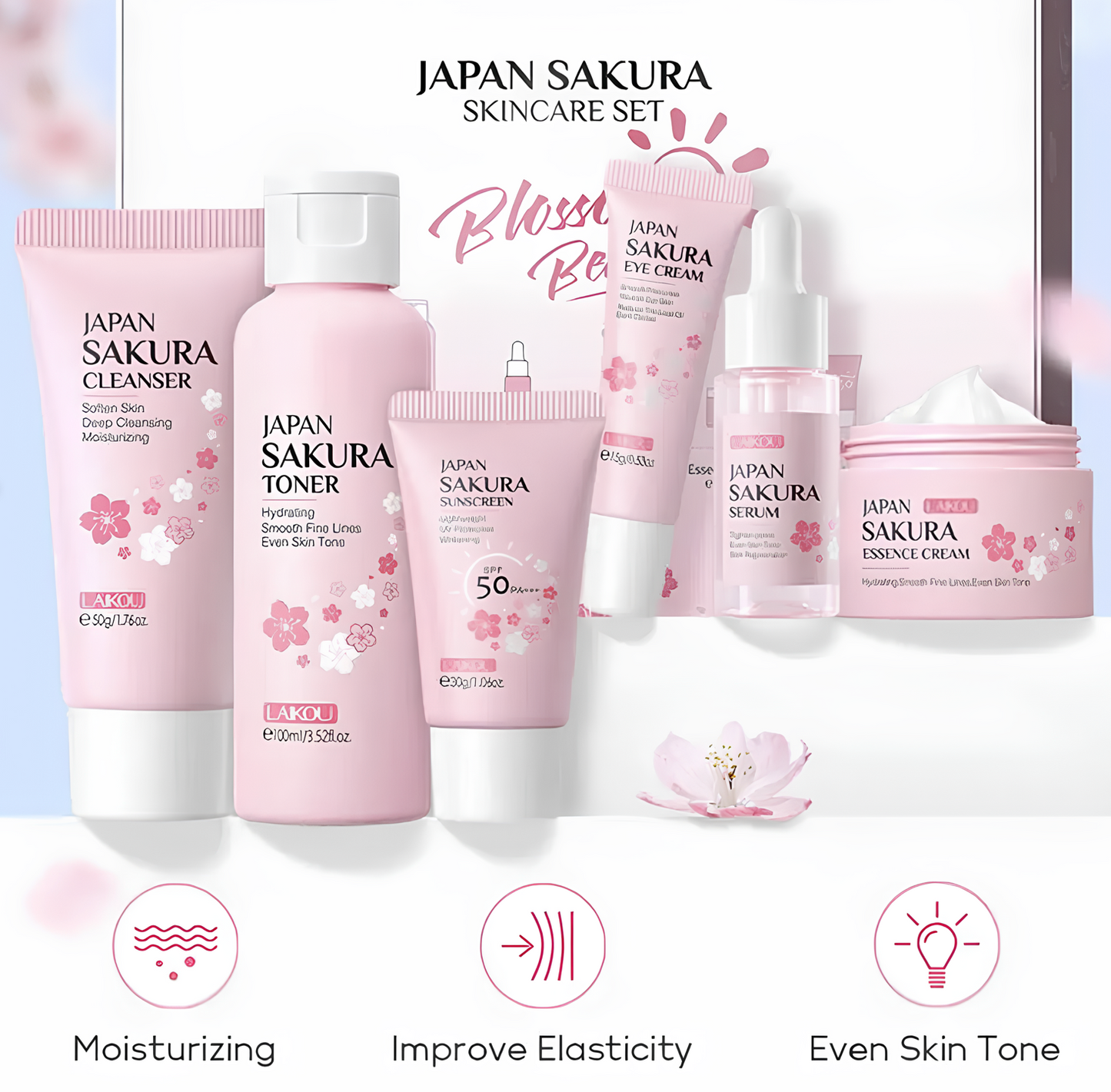 Kit Soin visage complet inspiré du Japon – La puissance du Sakura pour votre peau