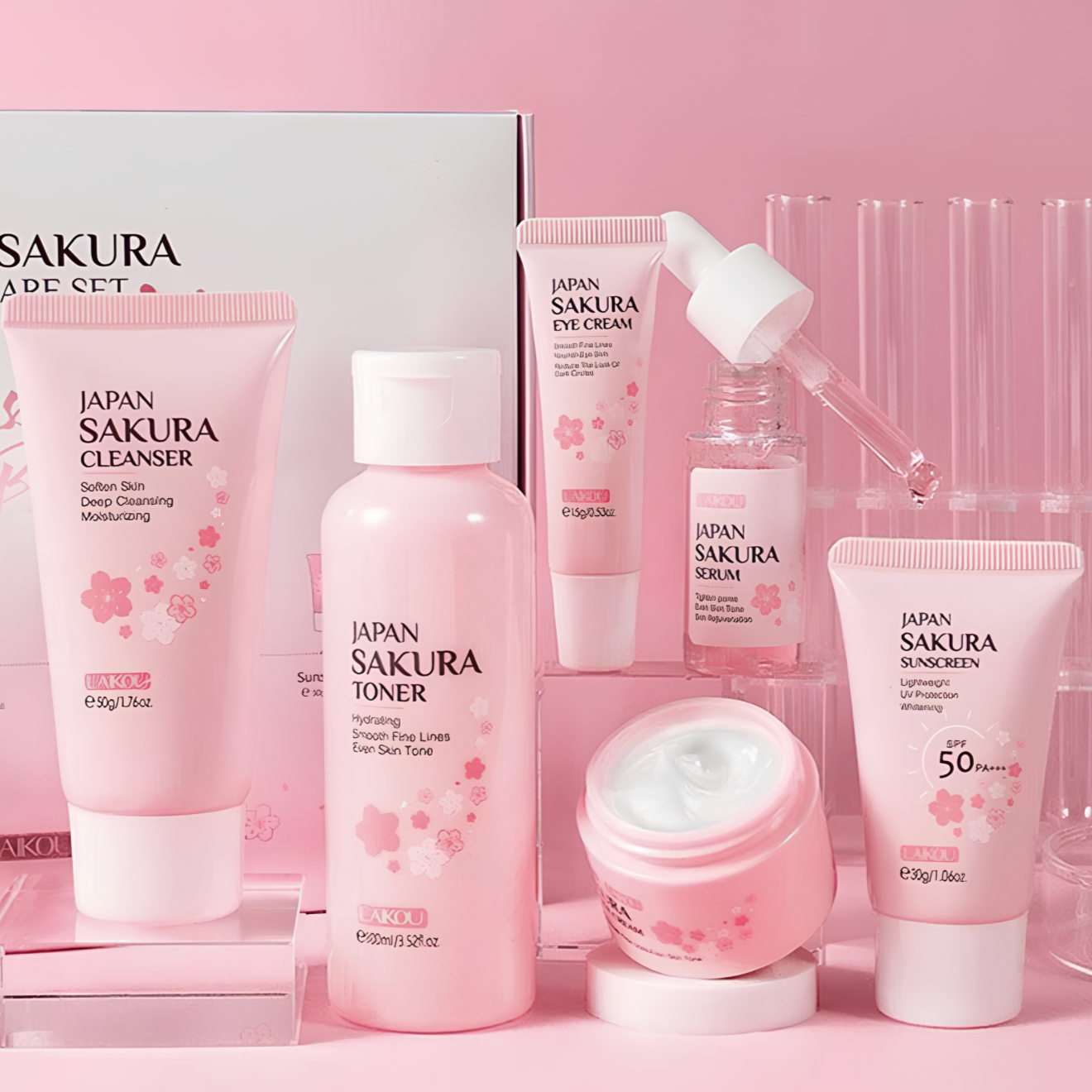 Kit Soin visage complet inspiré du Japon – La puissance du Sakura pour votre peau